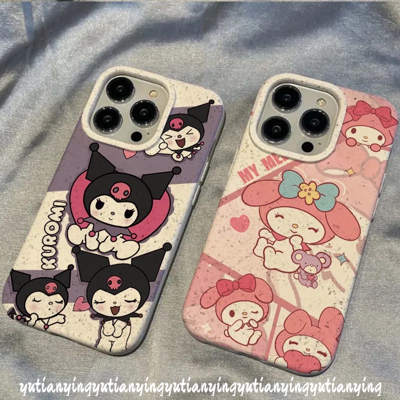 Ốp Điện Thoại Họa Tiết sanrio kuromi melody Cho iphone 11 14 15 13 12 pro max 7plus xr xs x max 7 15 8 6 6s plus se 2020