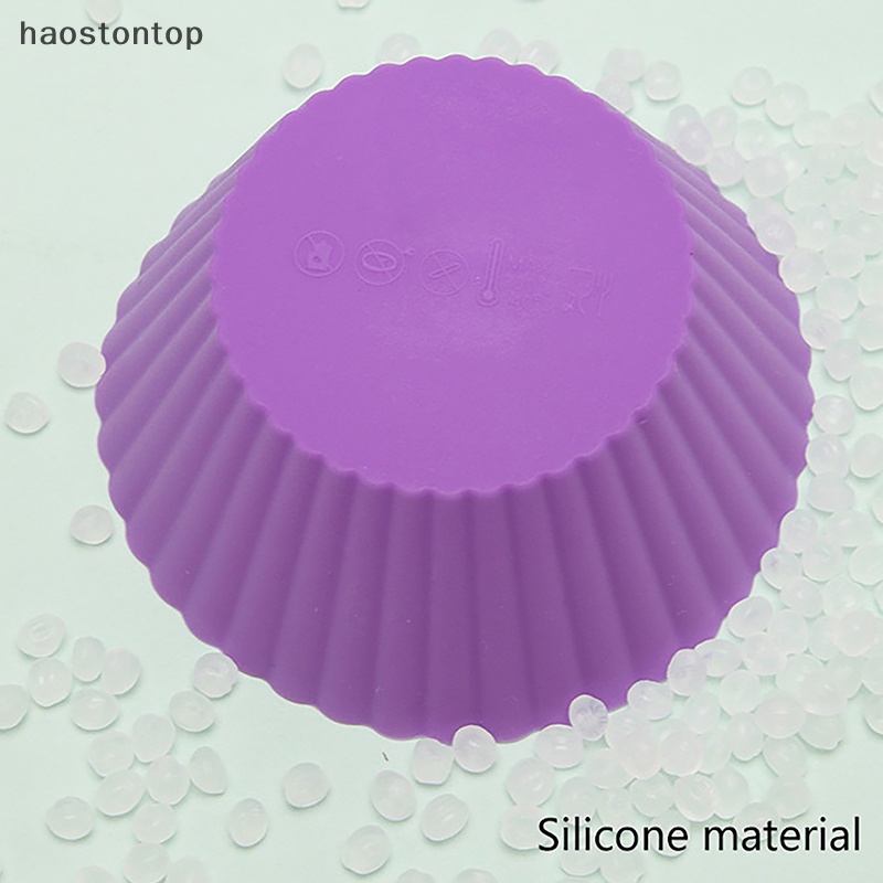Set 6 Khuôn Silicon Làm Bánh cupcake Hình Tròn Tiện Dụng vn