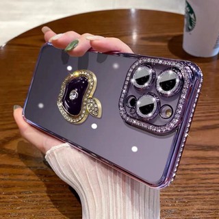 Ốp Điện Thoại Mềm Chống Rơi Có Giá Đỡ Bảo Vệ Ống Kính Máy Ảnh Cho iphone 11 pro 14 13 12 11 pro max