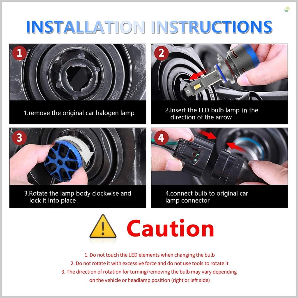 High-Quality H7 LED Headlight Bulbs - Enhance Your Car's Lighting with 6000K 600W 80000LM Brightness!