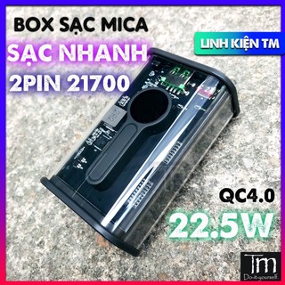 Box sạc dự phòng trong suốt sạc nhanh 22.5w lcd a