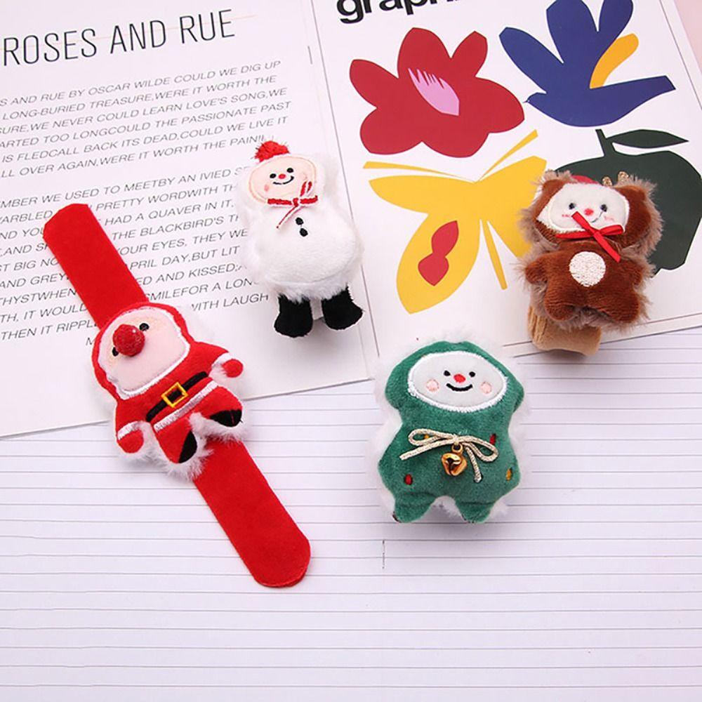 Mmluck Vòng Đeo Tay Nhồi Bông Hình Ông Già Noel Tuần Lộc Vòng Tròn Đa Năng Quà Tặng Giáng Sinh