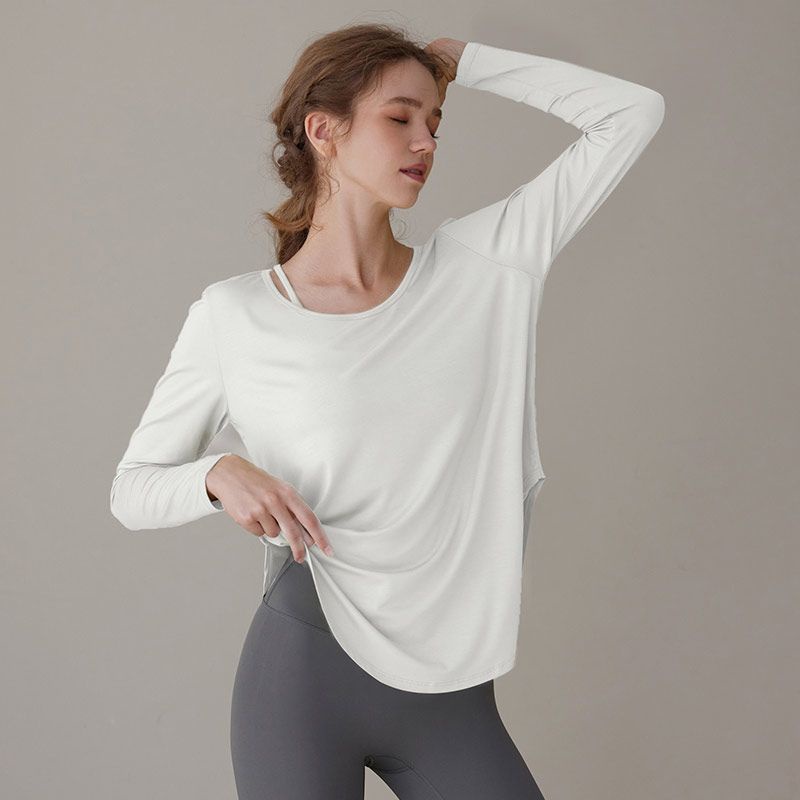 Mới Áo Thun Nữ Dài Tay Cổ Tròn Thời Trang Hàn