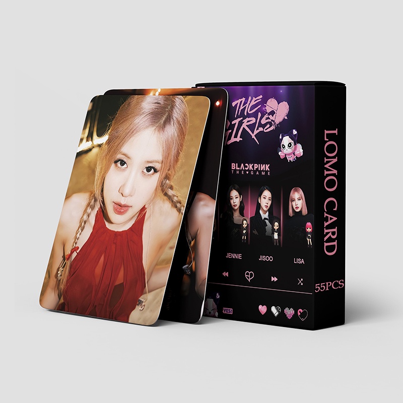 BLACKPINK Laser Card Set 55 Tấm Thẻ Ảnh THE GIRLS LOMO Card Hình Nhóm Nhạc