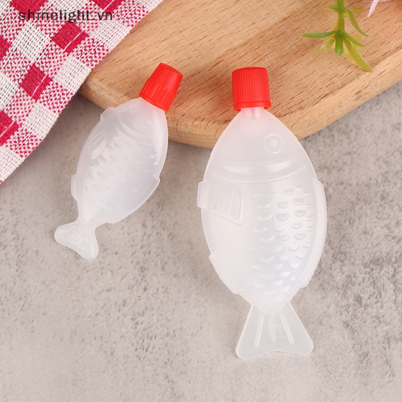 Bộ 5 Lọ Đựng Nước Sốt Hình Cá Dùng Một Lần Tiện Dụng