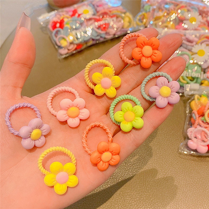 Set 20 Dây Cột Tóc Co Giãn Dễ Thương Cho Bé Gái Jp50