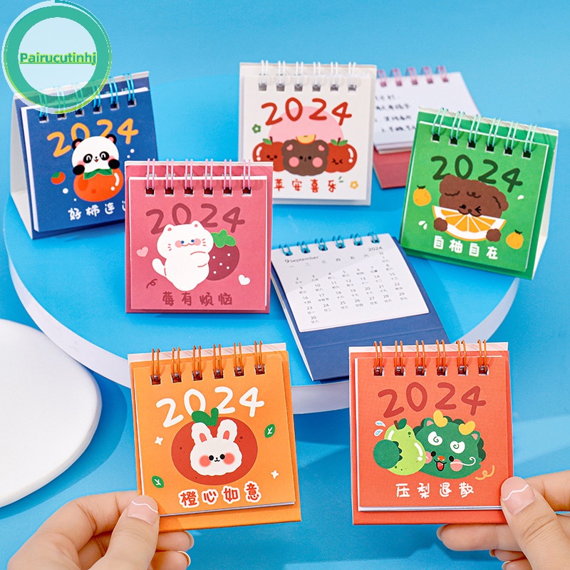 Lịch Để Bàn mini parucutin 2024 Thiết Kế Dễ Thương Dùng Làm Quà Tặng Văn Phòng vn