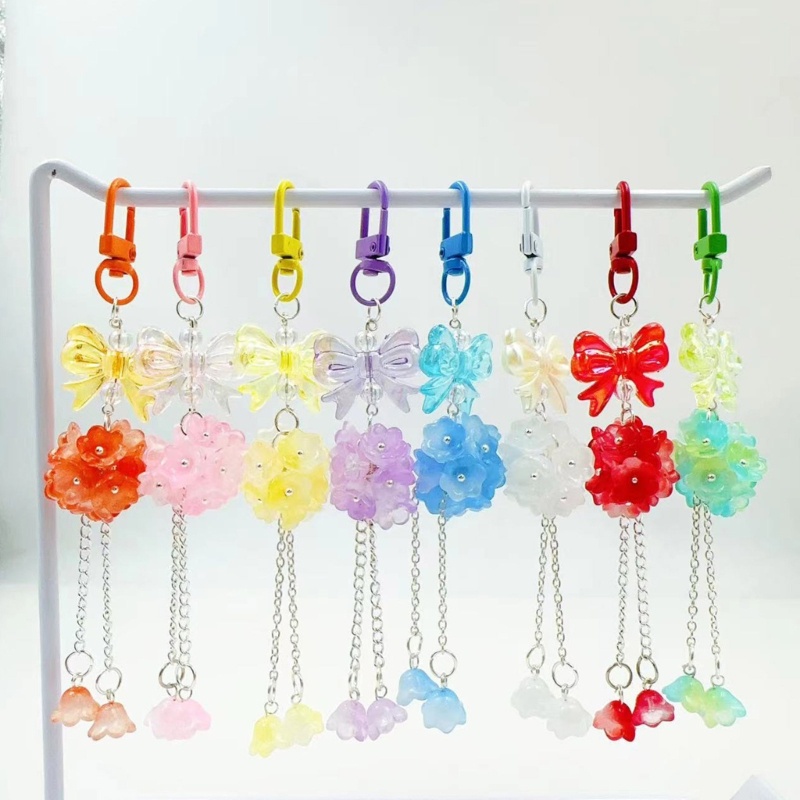 Omg Móc Chìa Khóa Hình Nơ Ngôi Sao Pha Lê Nhẹ Nhàng Tua Rua Chuông Tôm Hùm y2k Di Động Cho Nữ lugg