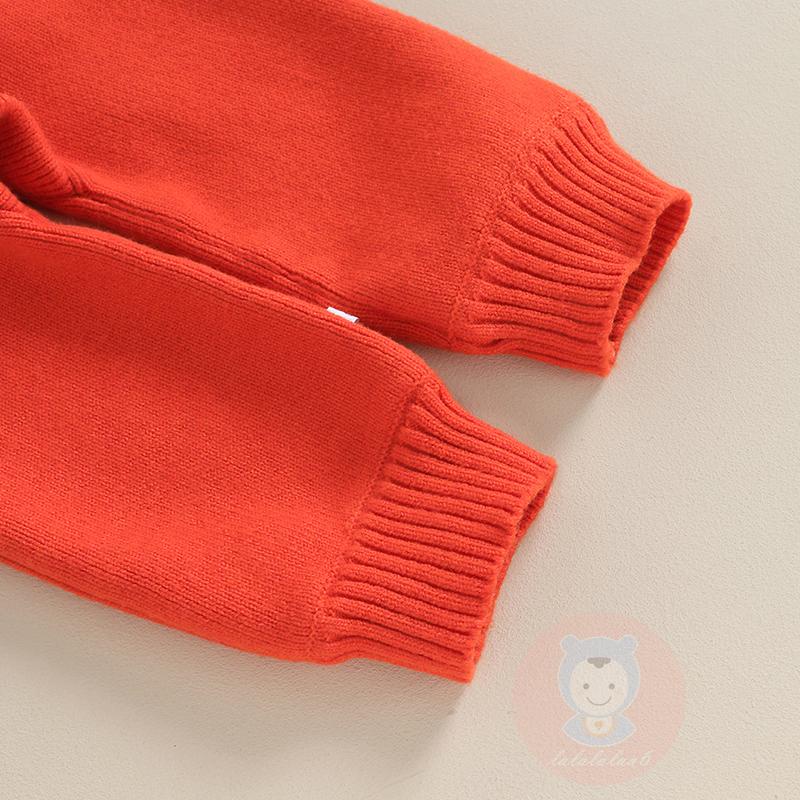 Laa6-baby Đan Không Tay Quần Yếm Màu Trơn