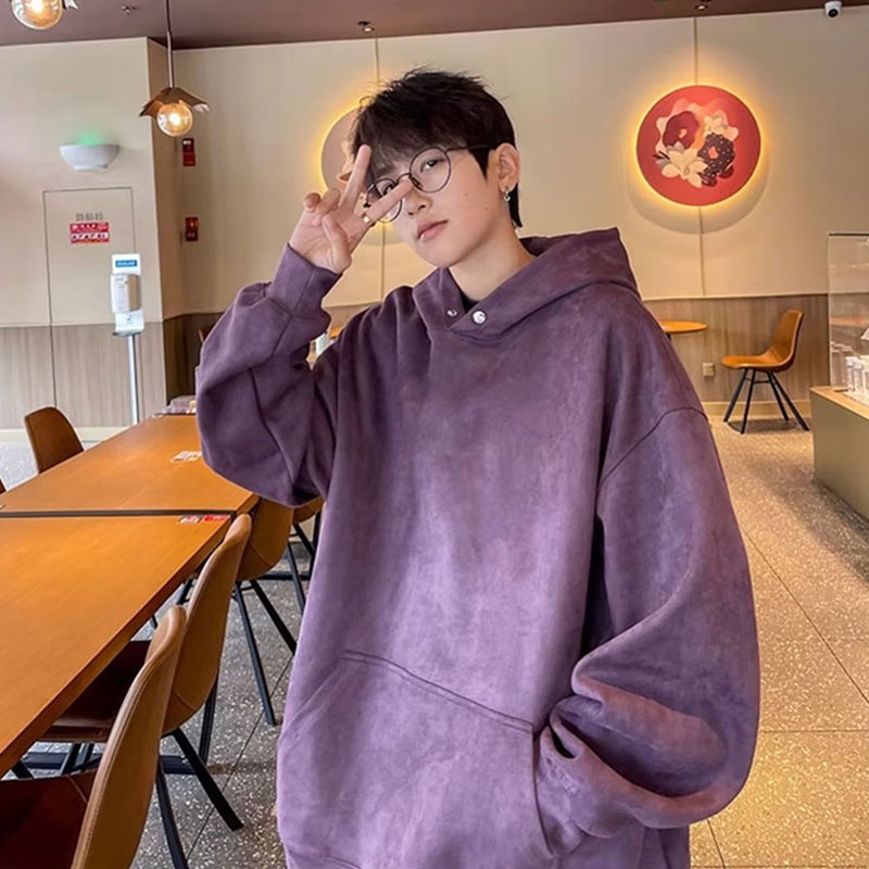 Áo Hoodie Dáng Rộng Phong Cách retro Nhật Bản Cao Cấp Cho Nam