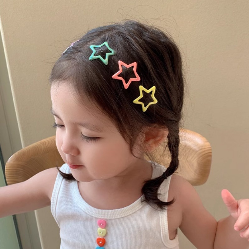 Set 25 Kẹp Tóc Hình Ngôi Sao Nhiều Màu Sắc Thời Trang Hàn Quốc