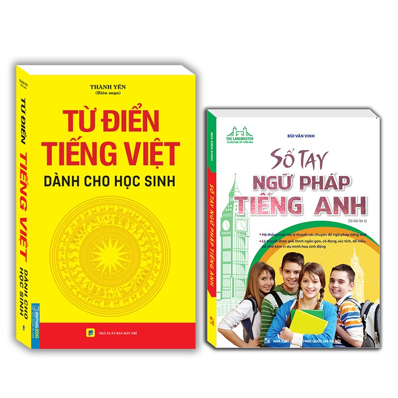 Sách - Combo 2c - Từ điển tiếng việt dành cho học sinh - khổ to &  Sổ tay ngữ pháp tiếng Anh