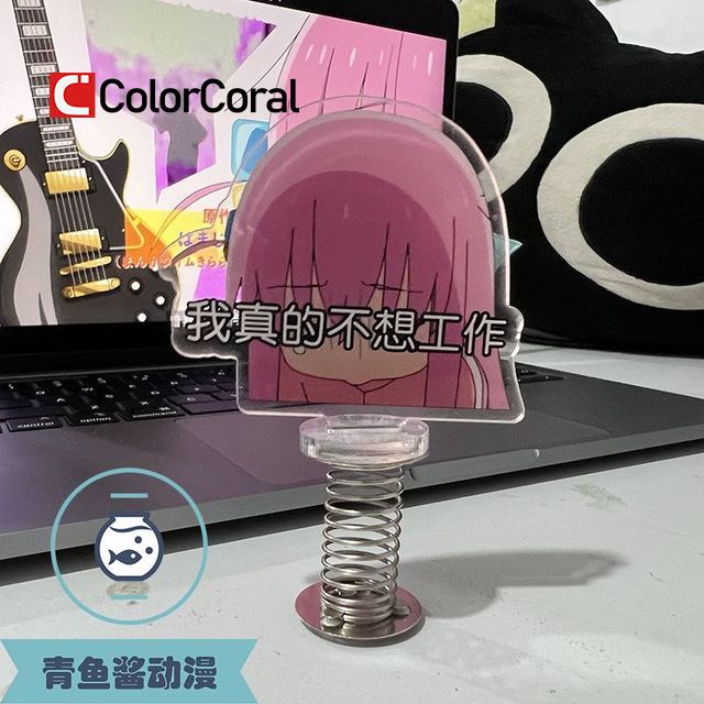 Móc Khóa Đồ trang trí Nhân Vật Nữ Goto Hitori Bocchi The Rock Đứng Bằng Acrylic Trưng Bày