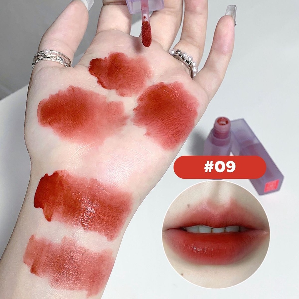 Son Kem Lì Gege Bear Velvet Tím Pastel Nhung Lì Mềm Mịn Môi Lên Màu Cực Chuẩn