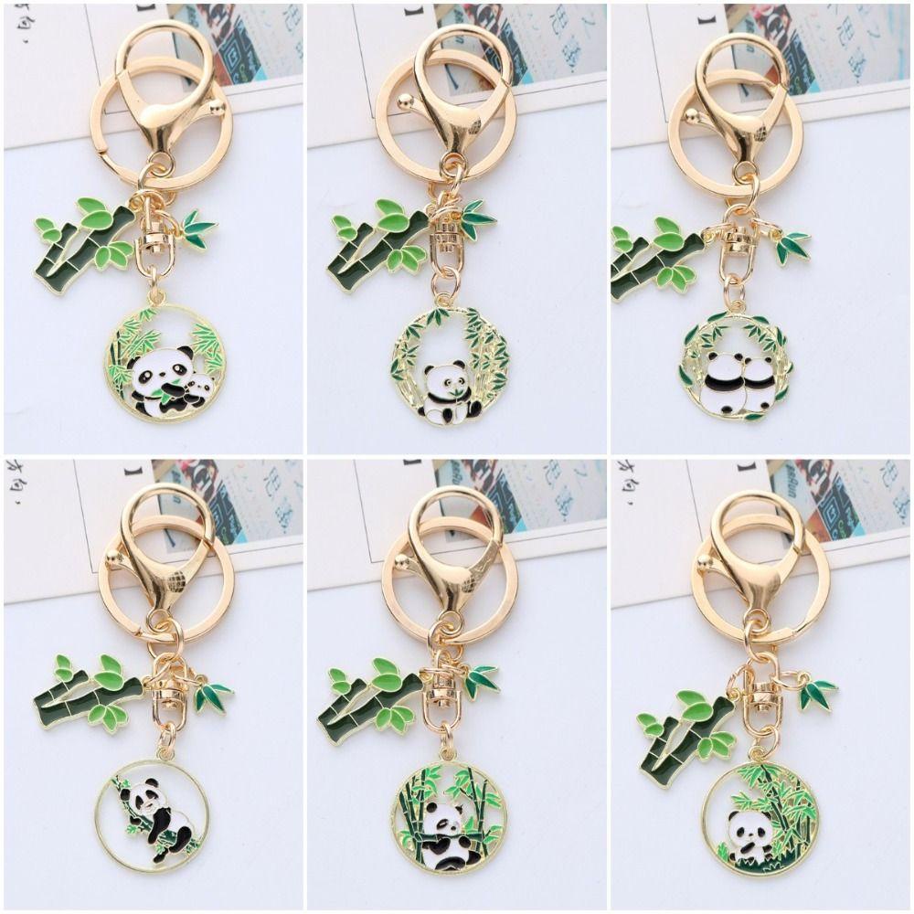 Mmluck Móc Khóa Hình Gấu Trúc Hoạt Hình Phong Cách Trung Hoa