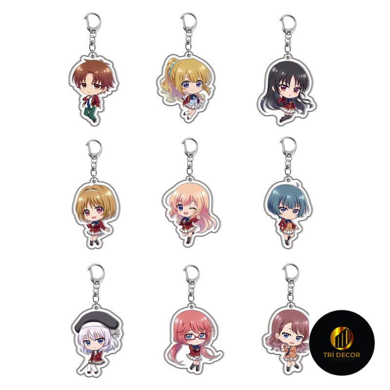 Chào mừng bạn đến với lớp học về sức mạnh tối cao Móc khóa acrylic Mặt dây chuyền sáng tạo Ayanokouji Kiyotaka DIY