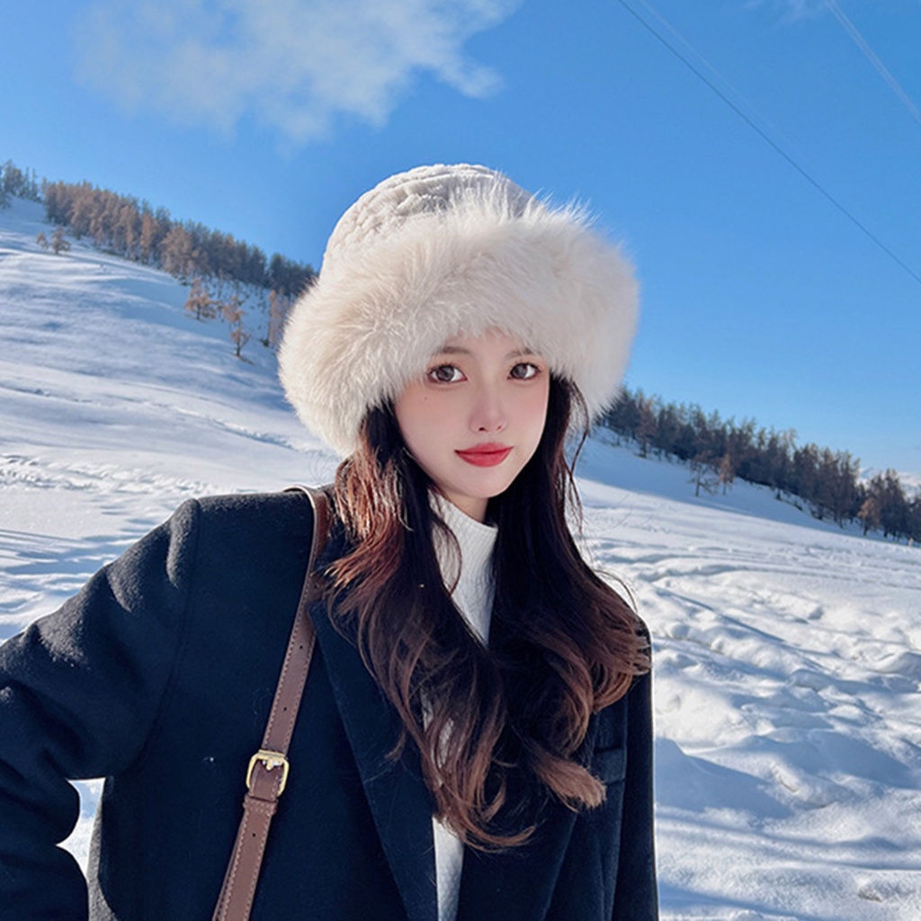 Mũ Ngư Dân Chống Nắng Mùa Đông Bảo Vệ Hoàn Hảo Lông Giả Sành Điệu Cho Nữ