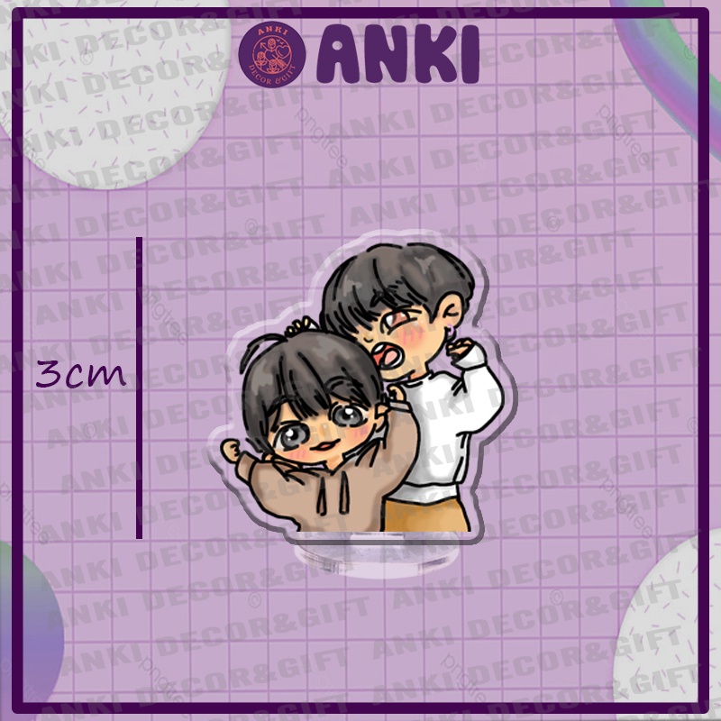 Standee mini FIRSTKHAOTUNG chibi dễ thương, standee  mica trong suốt, mô hình chibi nhân vật cute, quà tặng