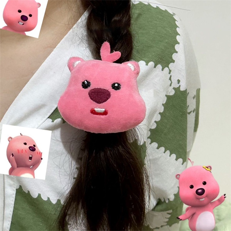 Kawaii Kẹp Tóc Vải Bông Hoạt Hình Dễ Thương Cho Nữ