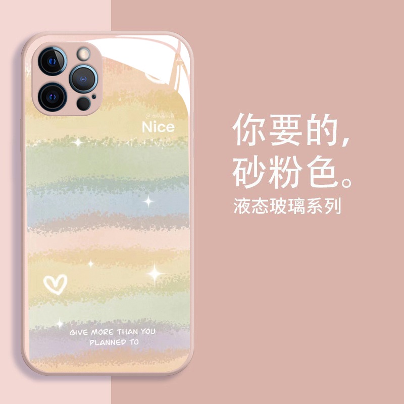 Ốp Điện Thoại In Hình Mặt Cười Màu Cầu Vồng Cho Iphone 15 14Promax13Pro 12promax 11 7 8plus xsmax