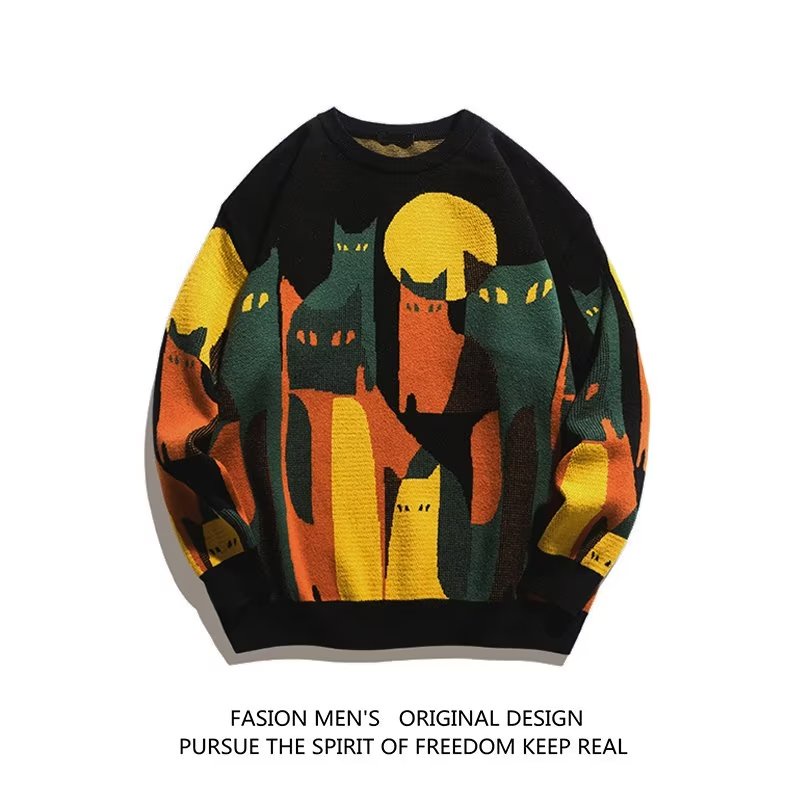 Áo sweater Dệt Kim Cổ Tròn Thời Trang Thu Đông Dành Cho Nam Giới