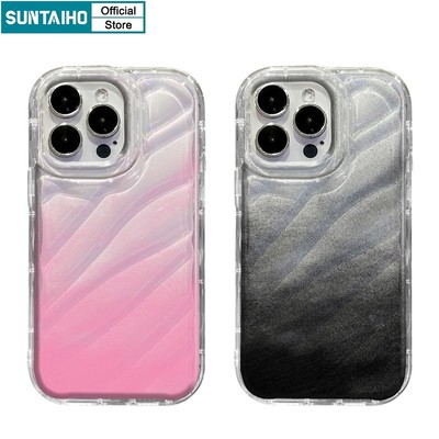 Suntaiho ốp lưng iphone Ốp Điện Thoại tpu Mềm Chống Sốc Màu gradient Cho iphone 15 14 12 13 11 pro max ip 7 8 plus iphon x xs xr xs max
