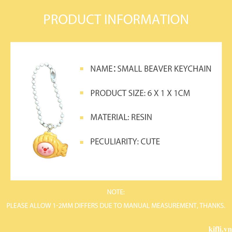 🌸🌸Loopy ruby little beaver mặt dây chuyền nhỏ keychain schoolbag mặt dây chuyền phim hoạt hình món quà dễ thương
