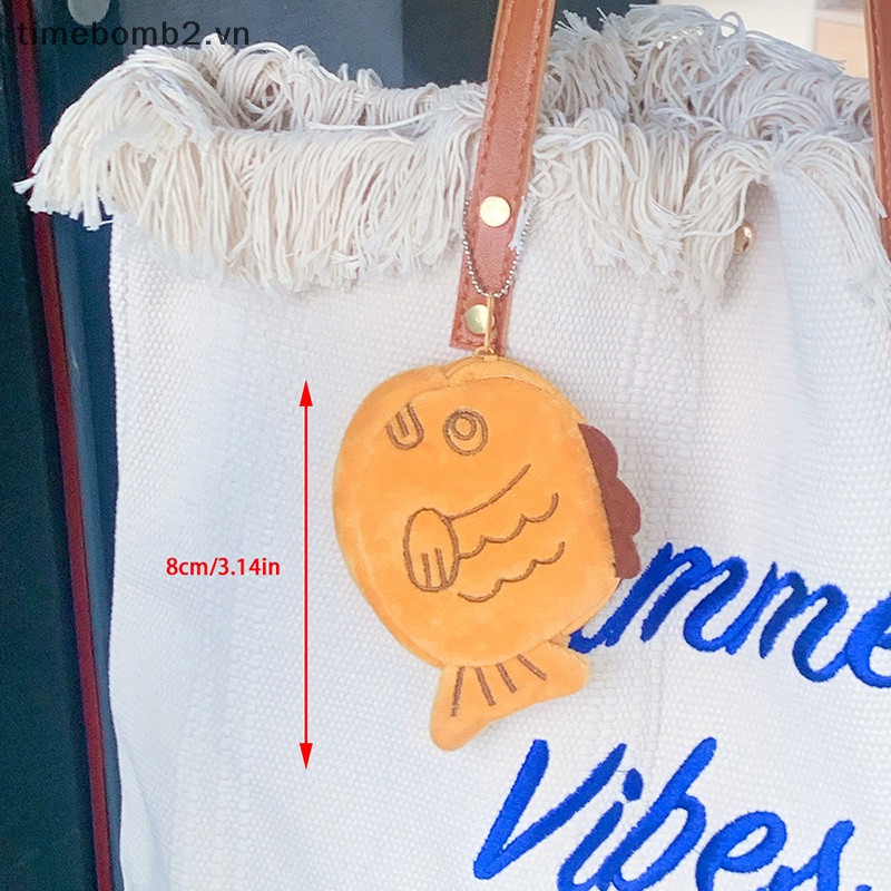Móc Khóa Hình Búp Bê taiyaki Nhồi Bông Dễ Thương