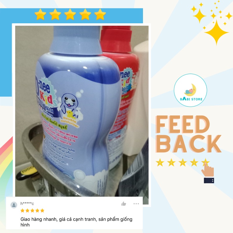 Sữa tắm cho bé, Sữa tắm gội Dnee Kid hình thú 400ml - Babi Store