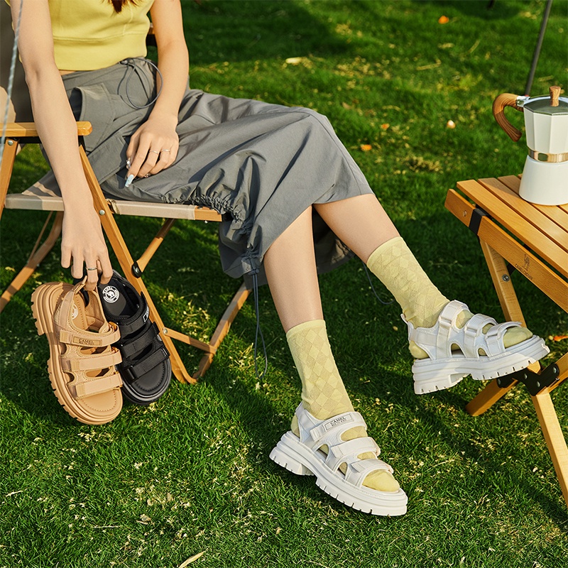 Cameljeans Giày sandal đi biển thể thao dành cho nữ L23M525048