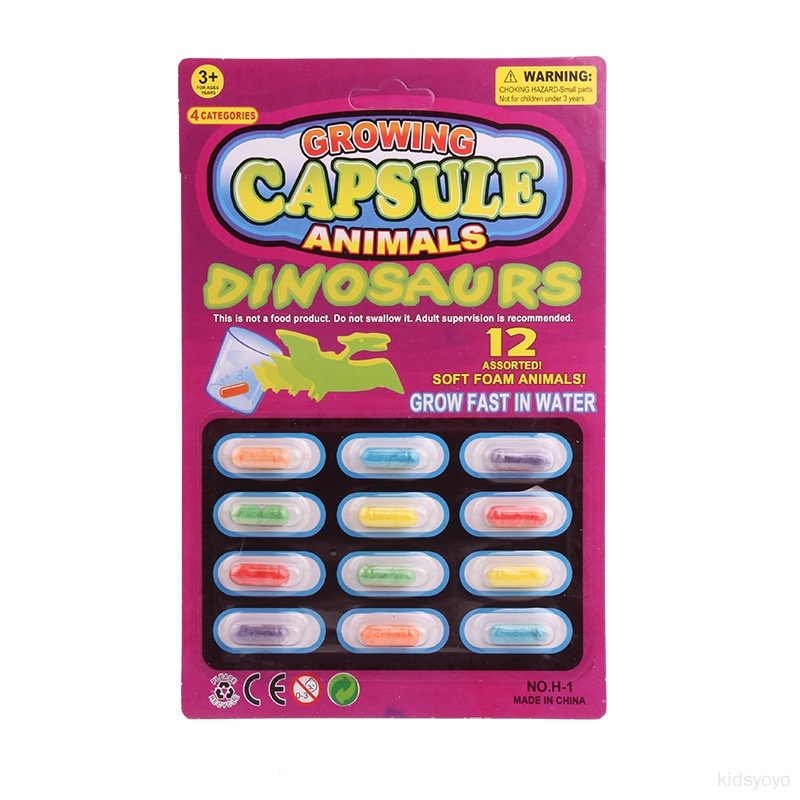 Bộ 12 Đồ Chơi Mở Rộng Hình Viên Thuốc Bơm Hơi Nhiều Màu Sắc Sáng Tạo Cho Bé