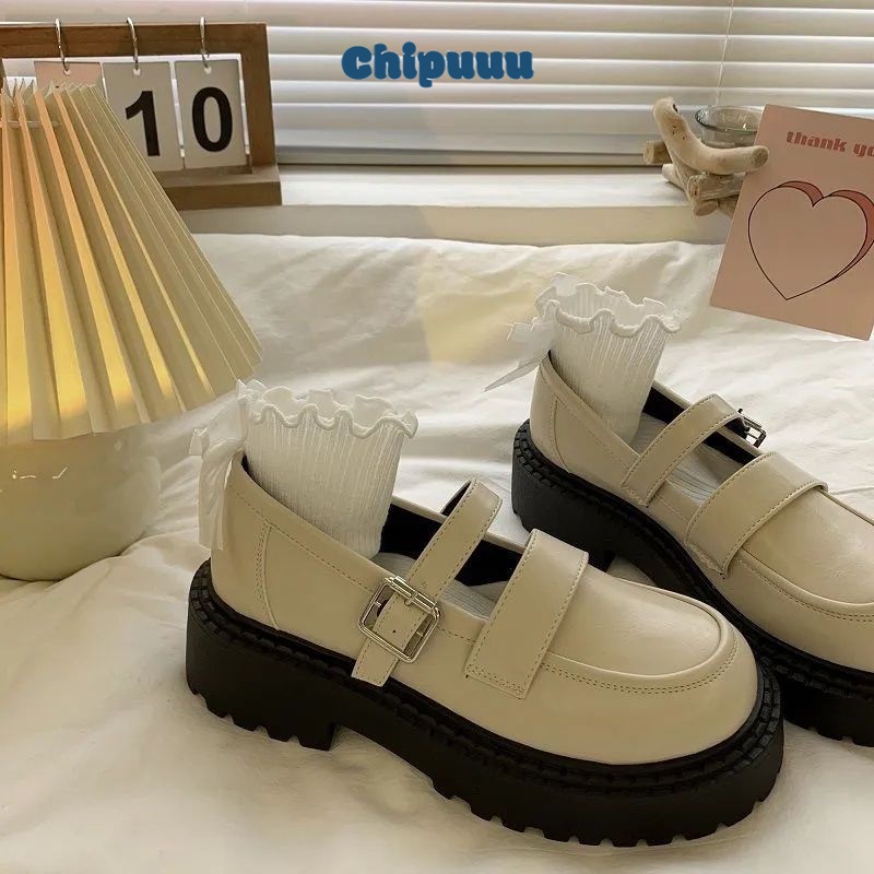 Chipuuu Giày búp bê nữ Giày mary jane Lolita Giày loafer Thoáng khí Năng động Đàn hồi tốt Phù hợp FDL2300MPF 41Z231012