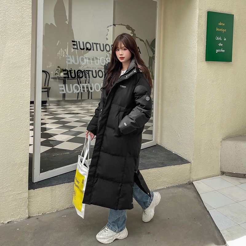 Áo Khoác Đệm Dày Dáng Dài Qua Gối Phong Cách Mới 2023 Hợp Mùa Đông 2023