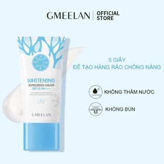 Gmeelan kem chống nắng trắng da + kem dưỡng trắng nâng tone + tẩy tế bào chết da + kem body sữa dưỡng thể