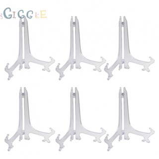 【GIGGLE】Tray Rack Plastic Plate Holder Display Stand Easel Transparent Decorative