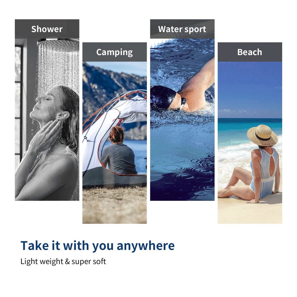 Puchi Khăn Tắm Đi Biển Sợi Siêu Nhỏ Siêu Lớn Khô Nhanh