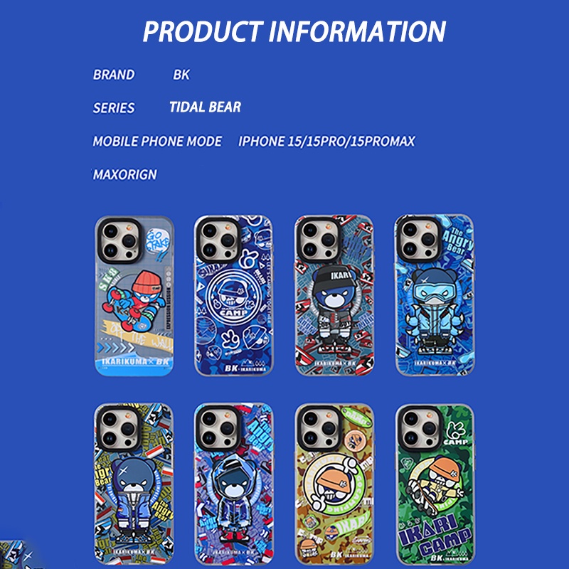 Ốp Điện Thoại Nhám Chống Sốc In Hình Gấu Cho iphone 15 pro max 15 pro / 15