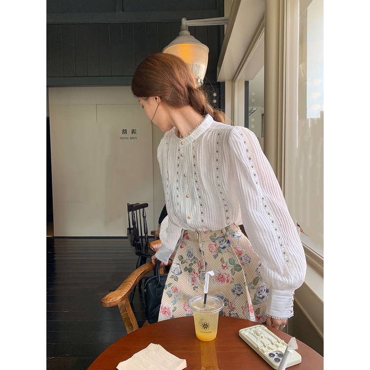 Áo Sơ Mi Tay Dài Khoét Lỗ + Quần Short Mỏng Phong Cách Mới 2023