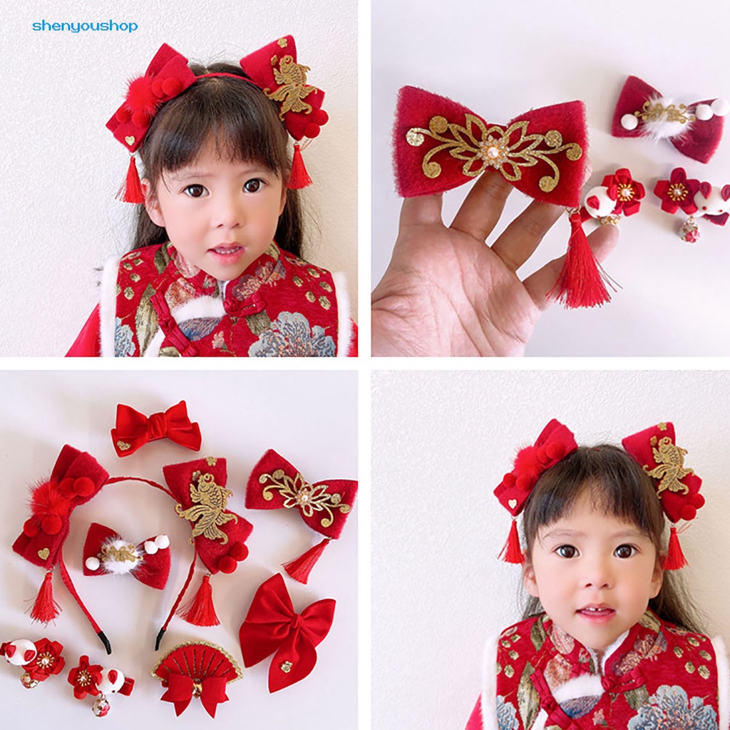 Băng Đô Cài Tóc Vải Hình Cá Đỏ Phong Cách Trung Hoa Đẹp Mắt Dễ Dàng Chống Vỡ Trang Trí Năm Mới Dành Cho Bạn Gái