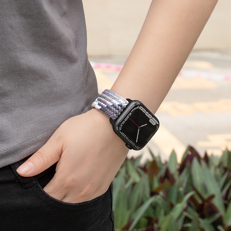 Dây Đeo Đồng Hồ Bằng Nylon Cho Apple Watch 8 Ultra 49mm 45mm 44mm 40mm 42mm IWatch 8 7 6 SE 5 4 3 41mm 38mm