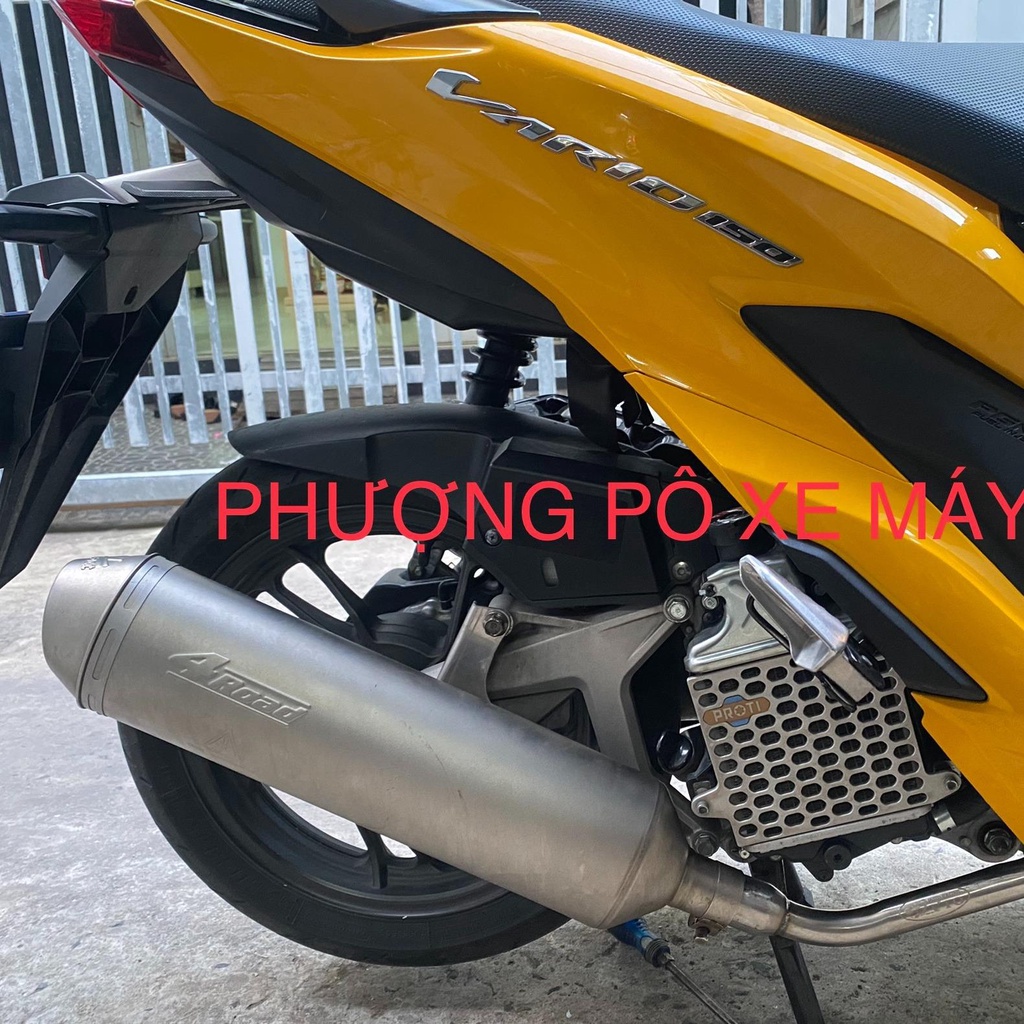 Cổ pô inox 304 gắn lon 4road & DranTurismo cho Vario/SHVN/AB 125-150 /Click THÁI /VISION /SH MODE/AB-VARIO 160 vv