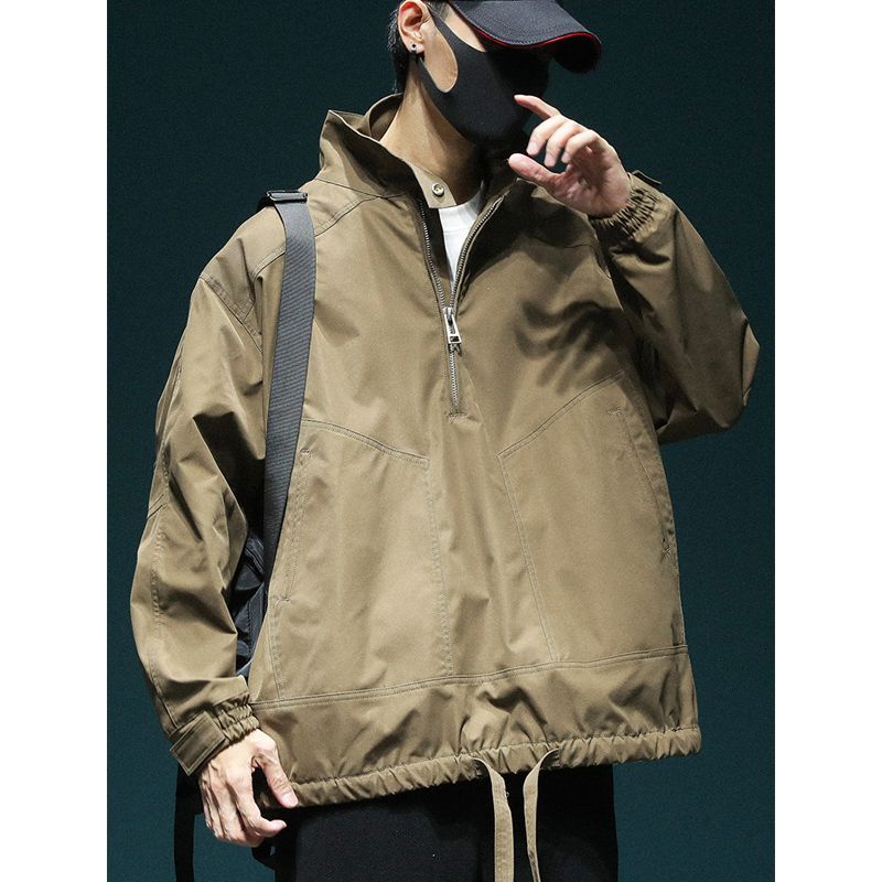 Áo Khoác Dáng Rộng Chống Thấm Nước Ấm Áp Theo Phong Cách Mùa Thu Dành Cho Nam