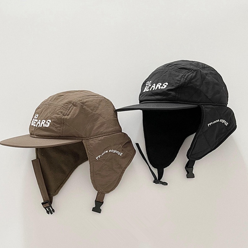 Mới Mũ Lưỡi Trai In Chữ Phong Cách Nhật Bản Thời Trang Mùa Đông Cho Mẹ Và Bé