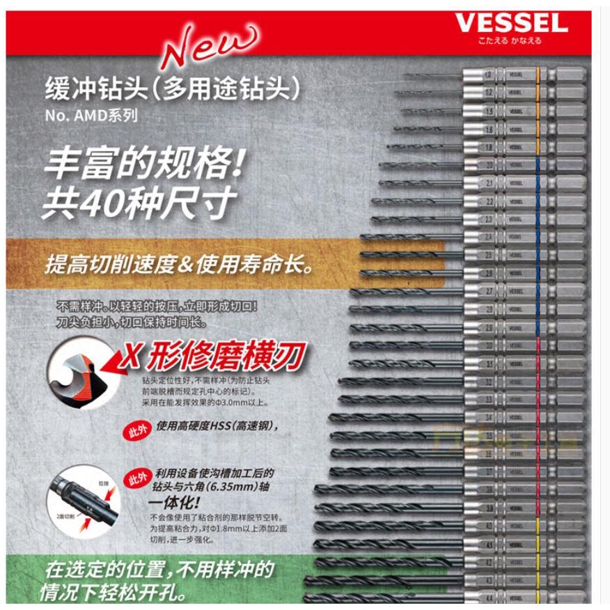 Bộ Mũi Khoan Xoắn Ốc Đệm Siêu Cứng Tốc Độ Cao amd1.0-3.9mm
