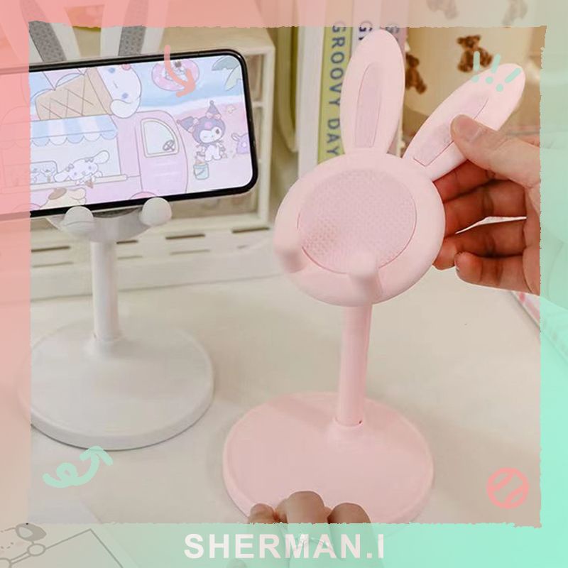 Giá đỡ điện thoại, ipad để bàn hình thỏ thiết kế cao su chống trơn trượt-SN