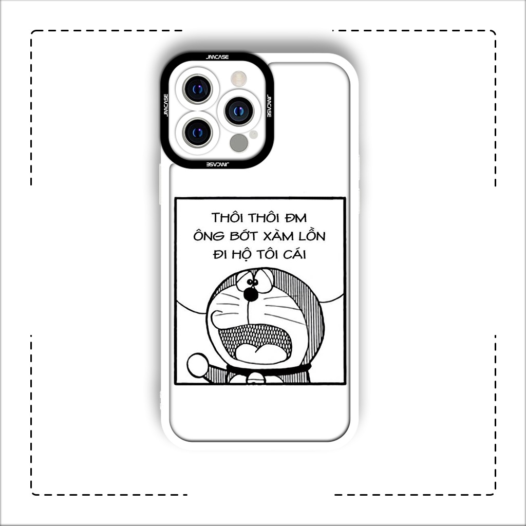 Ốp lưng iphone cạnh vuông JMCase Doraemon Anime Manga Nhật Bản Hài 7/7plus/8/8plus/x/xs/11/12/pro/max/plus/promax