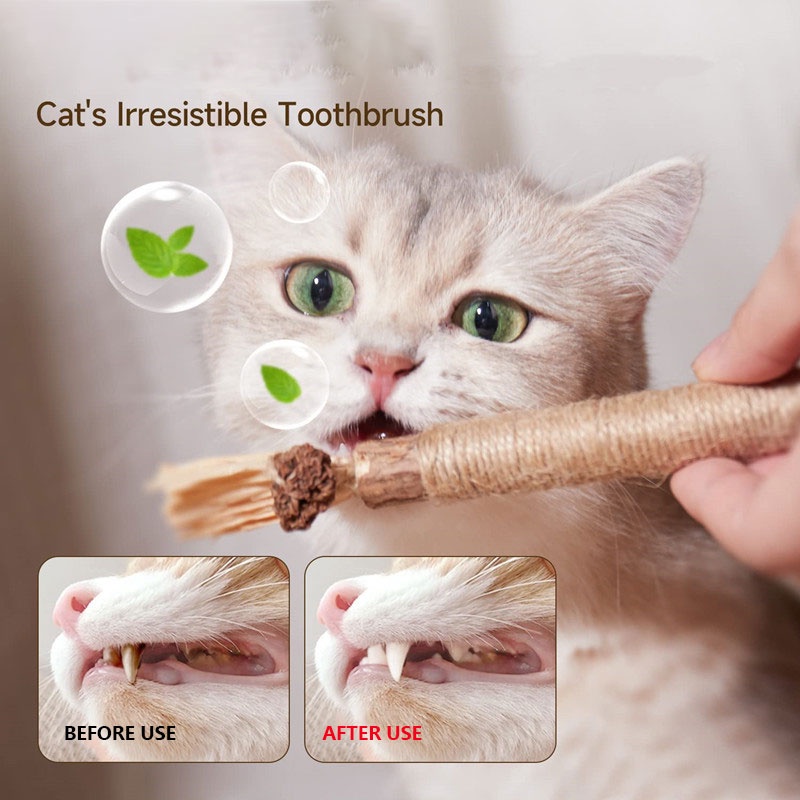 Đồ chơi cho mèo Que Gỗ Đồ Chơi Ngậm Cắn Dành Cho Mèo