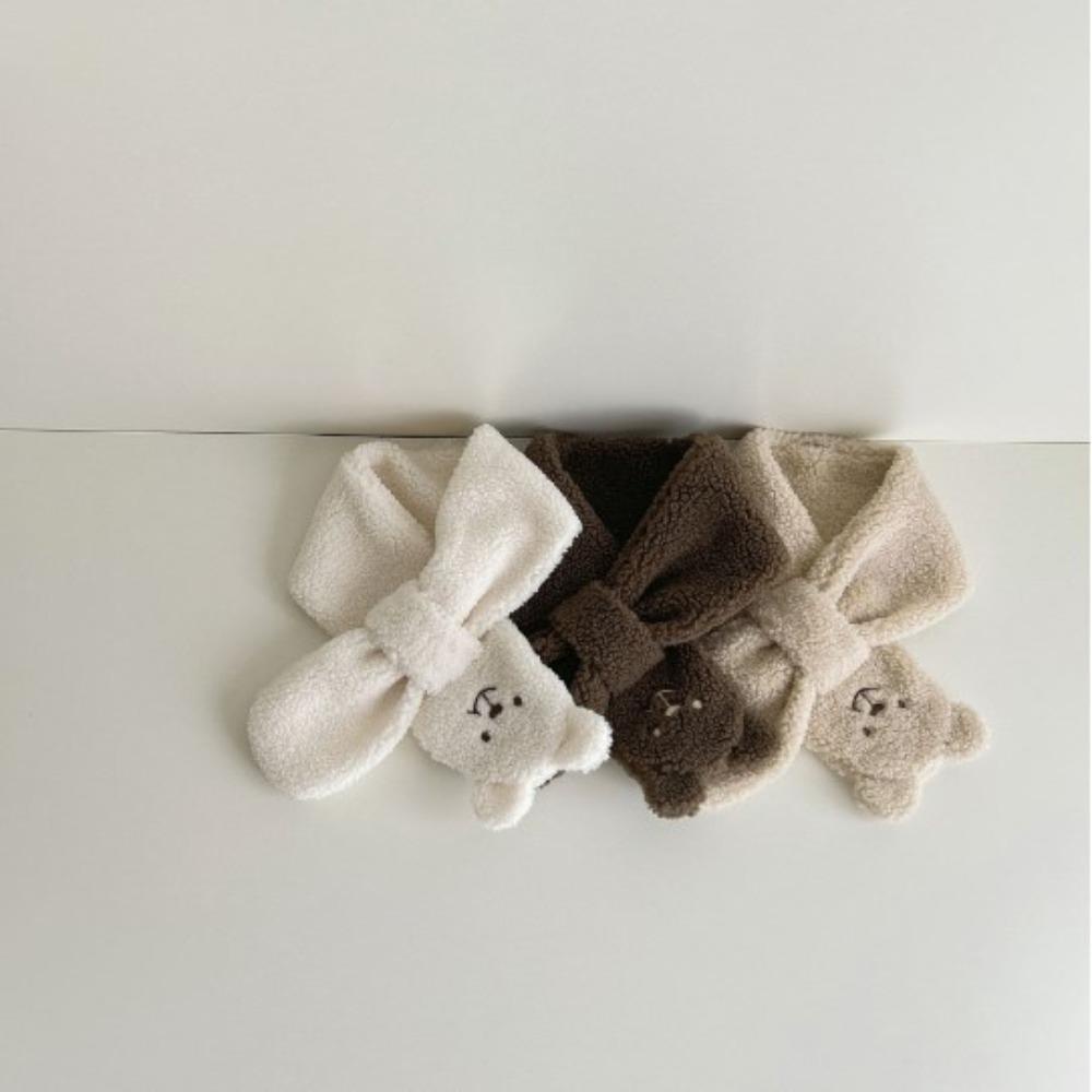 Leifly set Găng Tay Và Khăn Choàng Lông Cừu Mềm Mại Màu Trơn Thoáng Khí Giữ Ấm Mùa Thu Đông Dành Cho Trẻ Em