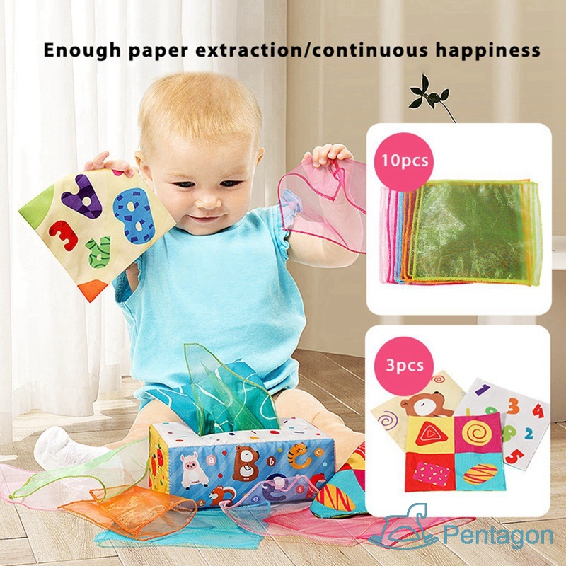 Hộp Khăn Giấy Đồ Chơi Cho Bé Đeo Ngón Tay