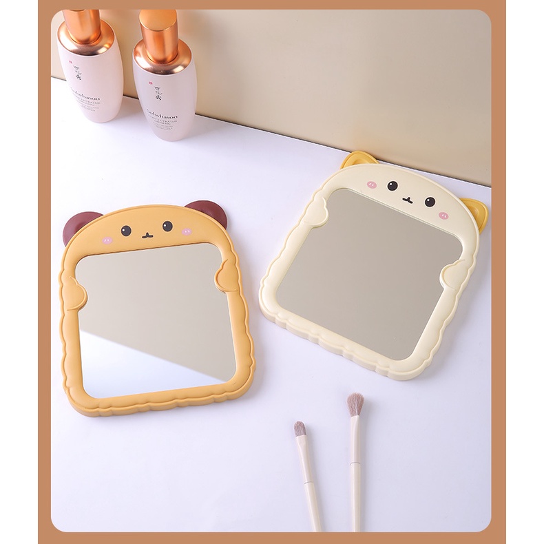 Gương Để Bàn, Gương Mini, Gương Trang Điểm Hình Gấu Dễ Thương